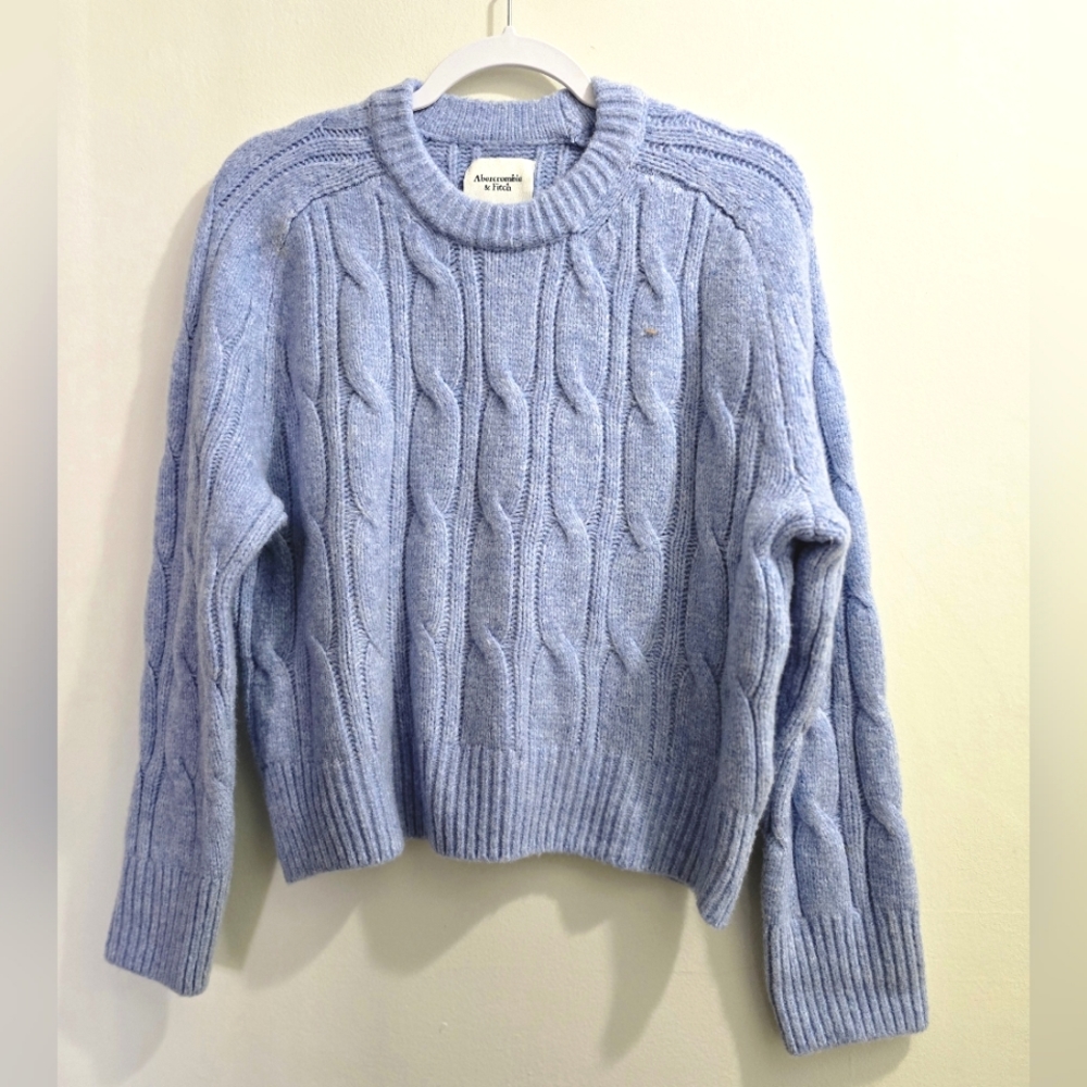 S O L D Light Blue Cable Knit Sweater size XS - Picture 14 of 14